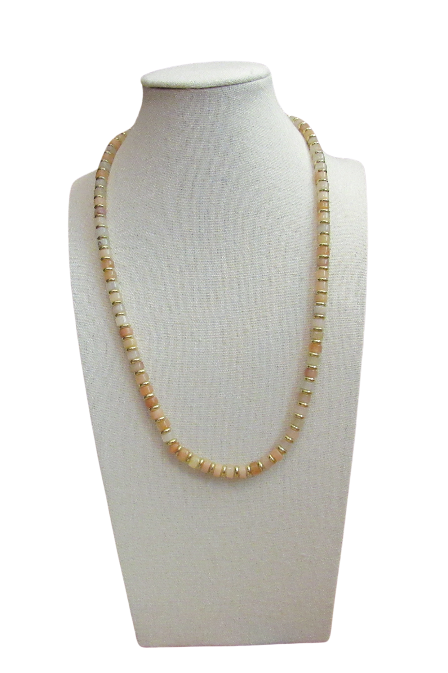 Sunstone Round Heishi beads + gold